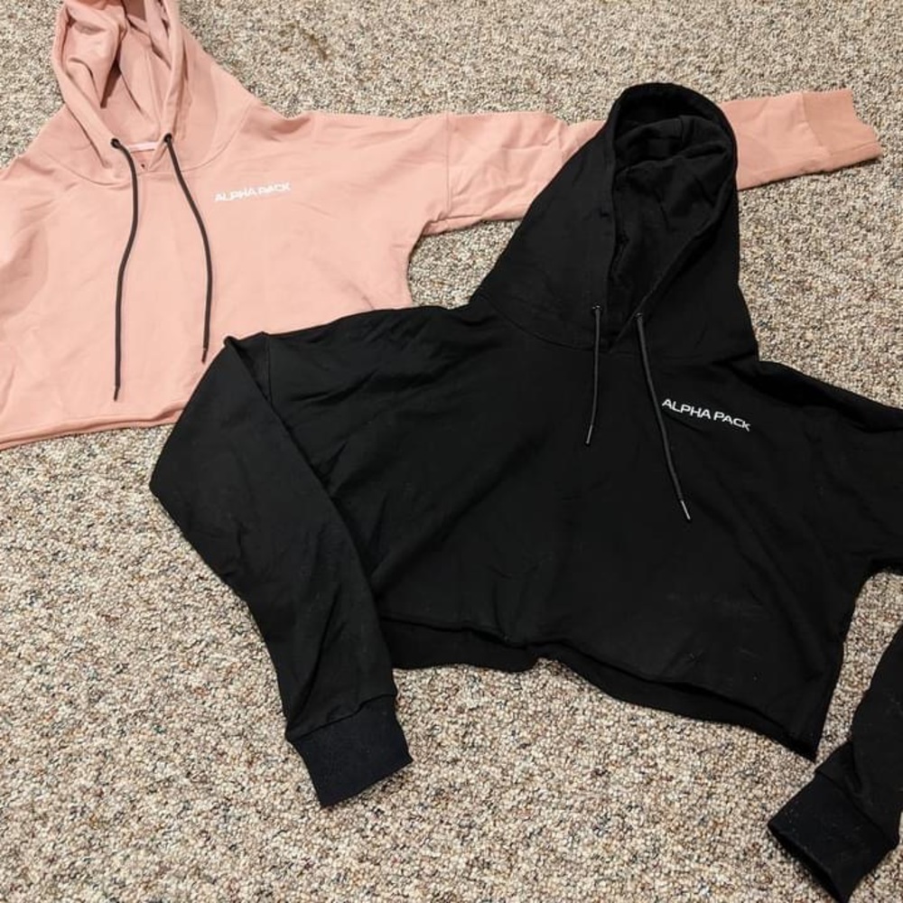 Alpha Pack Pink and Black Hoodies